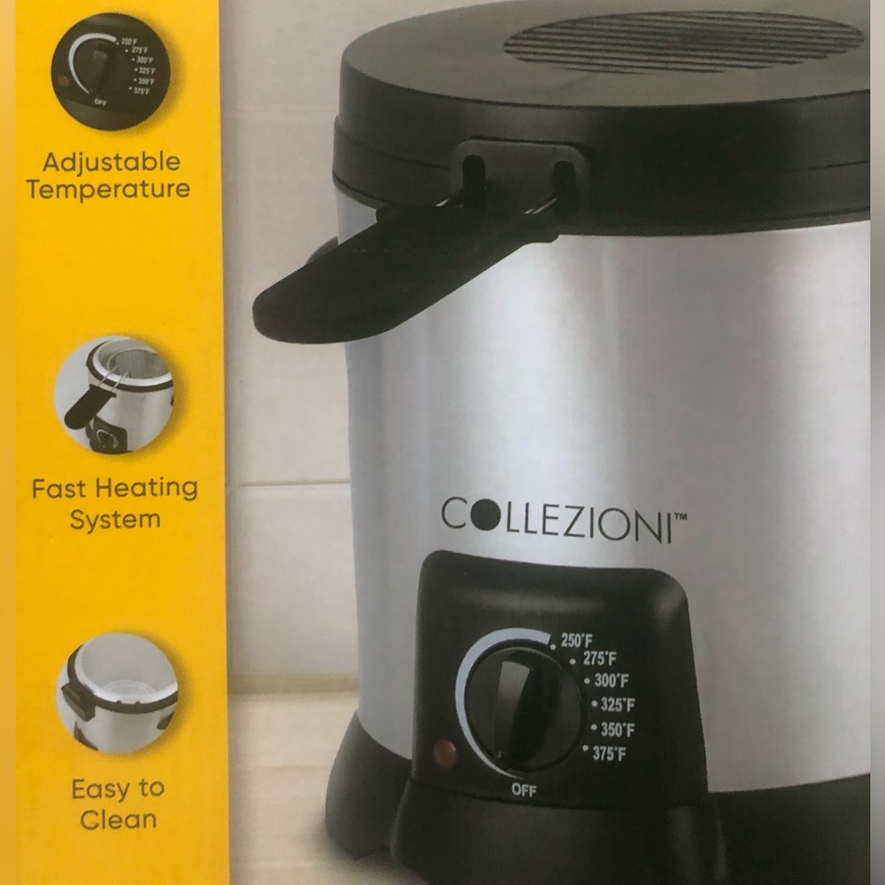 DEEP FRYER 1 liter NEW COMPACT SPACE SAVING EASY CLEAN